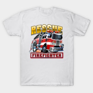 Cartoon Fire Truck T-Shirt